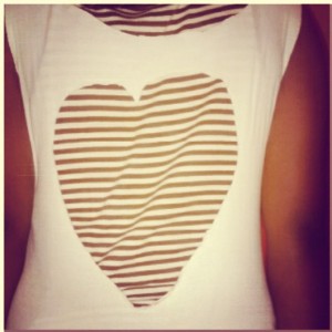 A heart shaped cut-out of my NYSC t-shirt